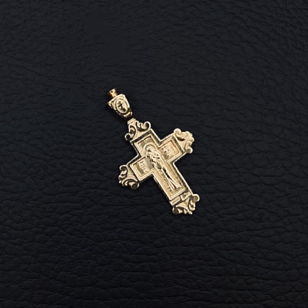 Купить Крест из красного золота "Богородица" (23062)